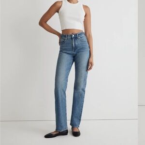 Madewell 90s Straight Jean Tall Enmore Wash Comfort Strerch